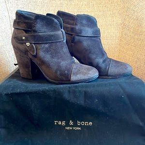 Rag & Bone Harrow bootie in dark gray suede, size 8